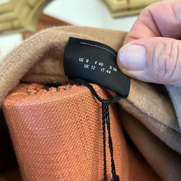 Women’s Akris 100% camel hair double face coat size 8 made in Italy - Picture 6 of 10